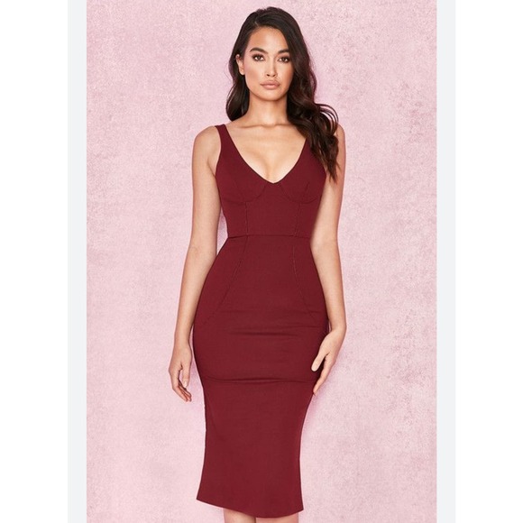 House of CB Dresses & Skirts - NWT House Of Cb Wine Red Bodycon Dress Size Small